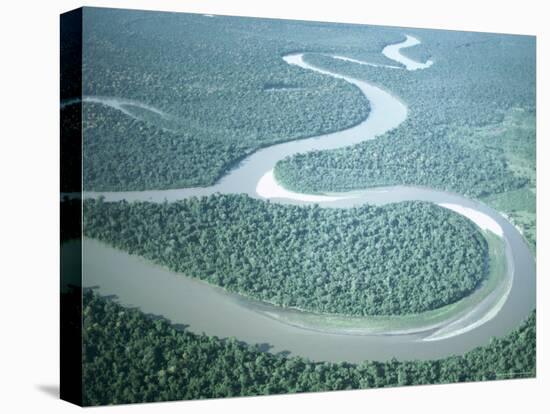 Aerial View of Amazon River and Jungle, Brazil-null-Stretched Canvas