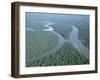 Aerial View of Amazon River and Jungle, Brazil-null-Framed Photographic Print