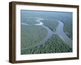 Aerial View of Amazon River and Jungle, Brazil-null-Framed Photographic Print