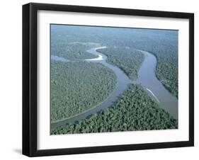 Aerial View of Amazon River and Jungle, Brazil-null-Framed Photographic Print