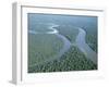 Aerial View of Amazon River and Jungle, Brazil-null-Framed Photographic Print