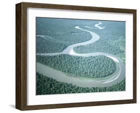 Aerial View of Amazon River and Jungle, Brazil-null-Framed Photographic Print