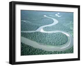 Aerial View of Amazon River and Jungle, Brazil-null-Framed Photographic Print