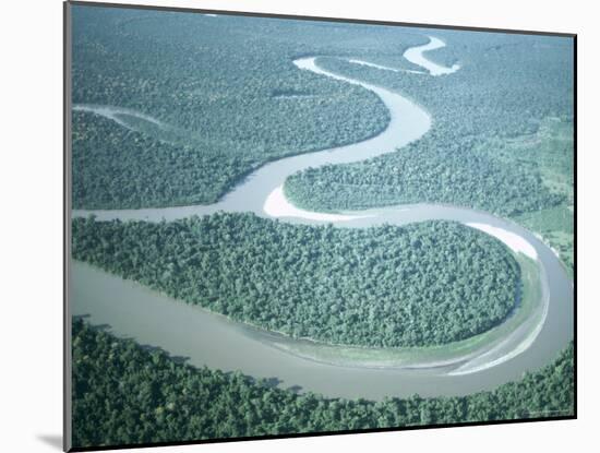 Aerial View of Amazon River and Jungle, Brazil-null-Mounted Photographic Print