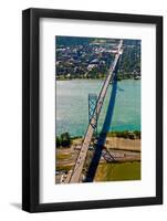 Aerial view of Ambassador Bridge, Detroit, Wayne County, Michigan, USA-null-Framed Photographic Print