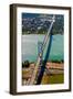 Aerial view of Ambassador Bridge, Detroit, Wayne County, Michigan, USA-null-Framed Photographic Print