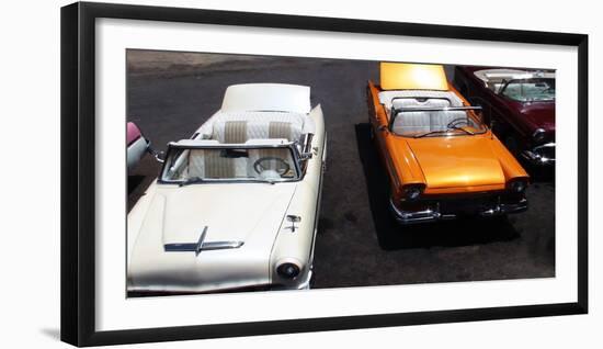 Aerial View of American Classic Cars Convertibles-LIVINUS-Framed Photographic Print