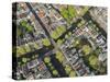 Aerial View of Amsterdam, Holland, Netherlands-Peter Adams-Stretched Canvas