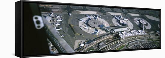Aerial View of an Airport, Newark International Airport, Newark, New Jersey, USA-null-Framed Stretched Canvas