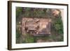 Aerial View of an Ancient Temples of Bagan at Sunrise in Myanmar-Harry Marx-Framed Photographic Print