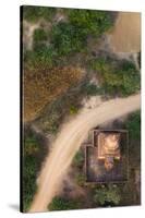 Aerial View of an Ancient Temples of Bagan at Sunrise in Myanmar-Harry Marx-Stretched Canvas