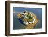 Aerial View of an Island and Lighthouse near Acadia National Park, Maine-Joseph Sohm-Framed Photographic Print