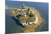 Aerial View of an Island and Lighthouse near Acadia National Park, Maine-Joseph Sohm-Mounted Photographic Print