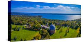 Aerial view of an observatory, Yerkes Observatory, Williams Bay, Wisconsin, USA-null-Stretched Canvas