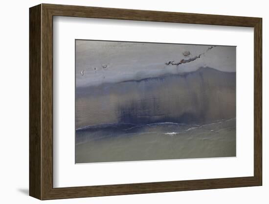 Aerial View of an Oil Stained Beach-Gerrit Vyn-Framed Photographic Print