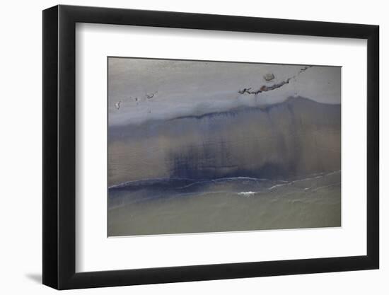 Aerial View of an Oil Stained Beach-Gerrit Vyn-Framed Photographic Print