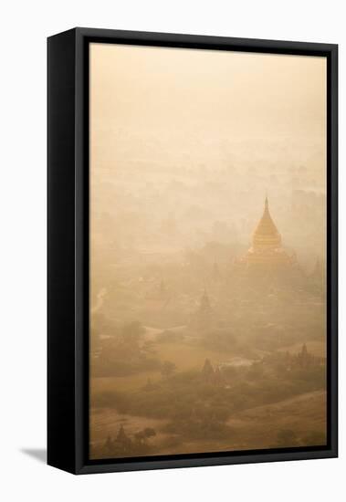 Aerial View of Ancient Temples (More Than 2200 Temples) of Bagan at Sunrise in Myanmar-Harry Marx-Framed Stretched Canvas