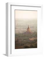 Aerial View of Ancient Temples (More Than 2200 Temples) of Bagan at Sunrise in Myanmar-Harry Marx-Framed Photographic Print