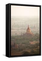 Aerial View of Ancient Temples (More Than 2200 Temples) of Bagan at Sunrise in Myanmar-Harry Marx-Framed Stretched Canvas