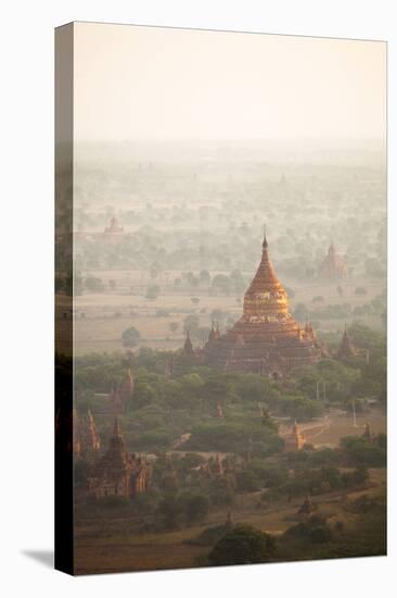 Aerial View of Ancient Temples (More Than 2200 Temples) of Bagan at Sunrise in Myanmar-Harry Marx-Stretched Canvas