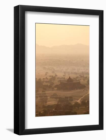 Aerial View of Ancient Temples (More Than 2200 Temples) of Bagan at Sunrise in Myanmar-Harry Marx-Framed Photographic Print