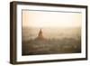 Aerial View of Ancient Temples (More Than 2200 Temples) of Bagan at Sunrise in Myanmar-Harry Marx-Framed Photographic Print