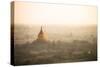 Aerial View of Ancient Temples (More Than 2200 Temples) of Bagan at Sunrise in Myanmar-Harry Marx-Stretched Canvas