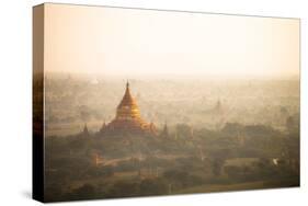 Aerial View of Ancient Temples (More Than 2200 Temples) of Bagan at Sunrise in Myanmar-Harry Marx-Stretched Canvas