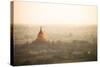 Aerial View of Ancient Temples (More Than 2200 Temples) of Bagan at Sunrise in Myanmar-Harry Marx-Stretched Canvas