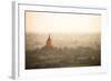 Aerial View of Ancient Temples (More Than 2200 Temples) of Bagan at Sunrise in Myanmar-Harry Marx-Framed Photographic Print