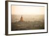 Aerial View of Ancient Temples (More Than 2200 Temples) of Bagan at Sunrise in Myanmar-Harry Marx-Framed Photographic Print