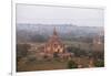 Aerial View of Ancient Temples (More Than 2200 Temples) of Bagan at Sunrise in Myanmar-Harry Marx-Framed Photographic Print