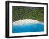 Aerial View of Anse Victorin Beach, Fregate Island, Seychelles, Indian Ocean, Africa-Papadopoulos Sakis-Framed Photographic Print