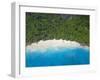 Aerial View of Anse Victorin Beach, Fregate Island, Seychelles, Indian Ocean, Africa-Papadopoulos Sakis-Framed Photographic Print