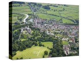 Aerial View of Arundel Castle, Cricket Ground and Cathedral, Arundel, West Sussex, England, UK-Peter Barritt-Stretched Canvas