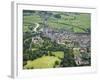 Aerial View of Arundel Castle, Cricket Ground and Cathedral, Arundel, West Sussex, England, UK-Peter Barritt-Framed Photographic Print