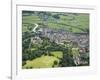 Aerial View of Arundel Castle, Cricket Ground and Cathedral, Arundel, West Sussex, England, UK-Peter Barritt-Framed Photographic Print