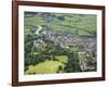 Aerial View of Arundel Castle, Cricket Ground and Cathedral, Arundel, West Sussex, England, UK-Peter Barritt-Framed Photographic Print