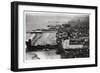 Aerial View of Atlantic City, New Jersey, USA, from a Zeppelin, 1930-null-Framed Premium Giclee Print