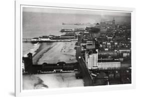 Aerial View of Atlantic City, New Jersey, USA, from a Zeppelin, 1930-null-Framed Giclee Print