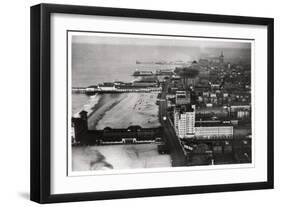 Aerial View of Atlantic City, New Jersey, USA, from a Zeppelin, 1930-null-Framed Giclee Print