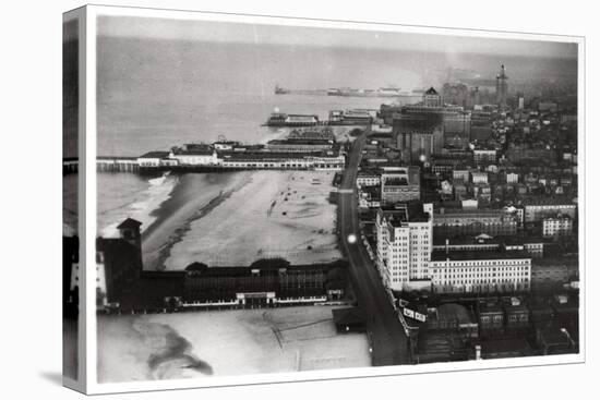 Aerial View of Atlantic City, New Jersey, USA, from a Zeppelin, 1930-null-Stretched Canvas