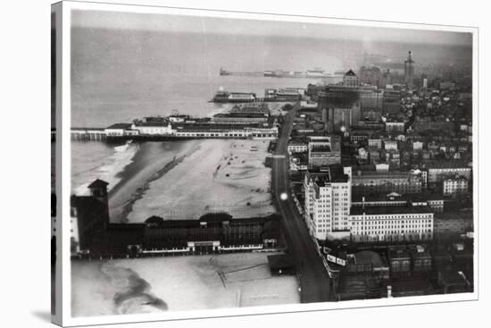 Aerial View of Atlantic City, New Jersey, USA, from a Zeppelin, 1930-null-Stretched Canvas