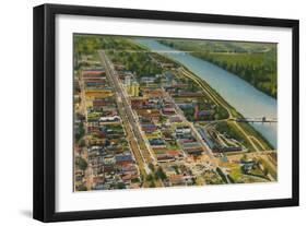 Aerial View of Augusta, Georgia, 1943-null-Framed Giclee Print