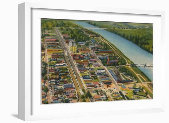 Aerial View of Augusta, Georgia, 1943-null-Framed Giclee Print