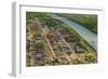 Aerial View of Augusta, Georgia, 1943-null-Framed Giclee Print