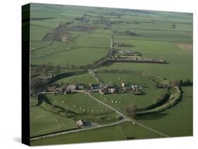 Aerial View of Avebury, Unesco World Heritage Site, Wiltshire, England, United Kingdom-Adam Woolfitt-Stretched Canvas