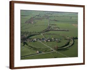 Aerial View of Avebury, Unesco World Heritage Site, Wiltshire, England, United Kingdom-Adam Woolfitt-Framed Photographic Print