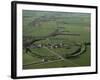 Aerial View of Avebury, Unesco World Heritage Site, Wiltshire, England, United Kingdom-Adam Woolfitt-Framed Photographic Print