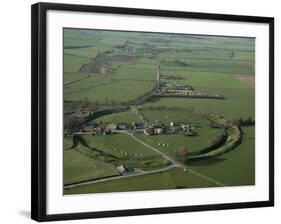 Aerial View of Avebury, Unesco World Heritage Site, Wiltshire, England, United Kingdom-Adam Woolfitt-Framed Photographic Print